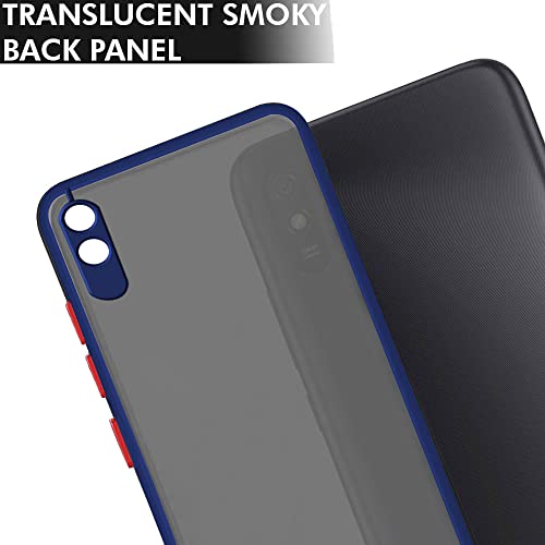 Image of TheGiftKart Basic Case for Xiaomi Redmi 9A 9i Sport (Polycarbonate, TPU Blue Bumper)