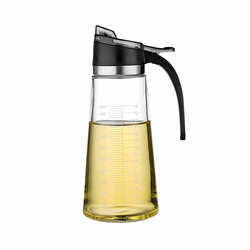 IANSHFKN Reinforced Glass Oil Bottle Premium 500ml Vinegar Container Kitchen Soy Sauce Fashion Storage
