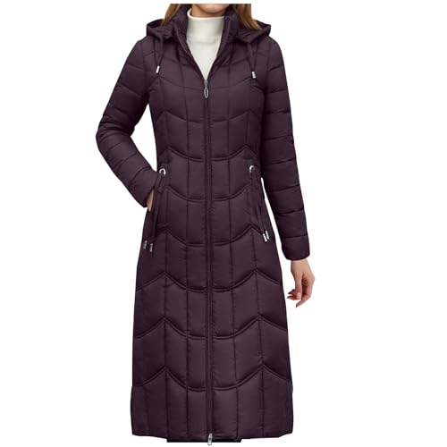 Manteaux longs en duvet femme chaude veste d'hiver matelassée