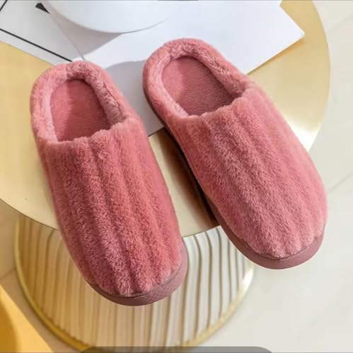 Image of Wolvesden Unisex Winter Woolen Slippers | Fluffy Indoor Slip-Ons | Size 4-8, Multicolor (1 Pair)