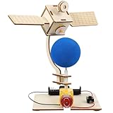 ERINGOGO Juego de Construcción Satélite Artificial de Madera, Kit Didáctico Educativo, Modelo Satelital para Armar y Experimentar, Material Escolar de Ciencia y Tecnología