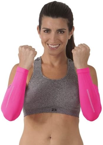 Zensah Reflective Compression Arm Sleeves - Reflective Cycling Arm Warmers, Night Running Arm Sleeves