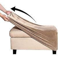 1/2/4 stuks Poef Hoes Kruk Hoes Rond/Vierkant Opslag Poef Hoes 30 * 30cm Stretch Jacquard Rechthoekig Kruk Hoezen Voetenbank Hoes Sofa Protector Waterafstotend Spandex (Color : D, Size : 1pcs