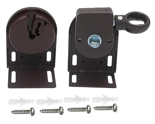Medduw Shade Replacement Parts,Cordless Crank Kit,Roller Shade Mounting Brackets,for Coolaroo Exterior Sun Shades, Outdoor Blinds (Brown, rdless Bracket)