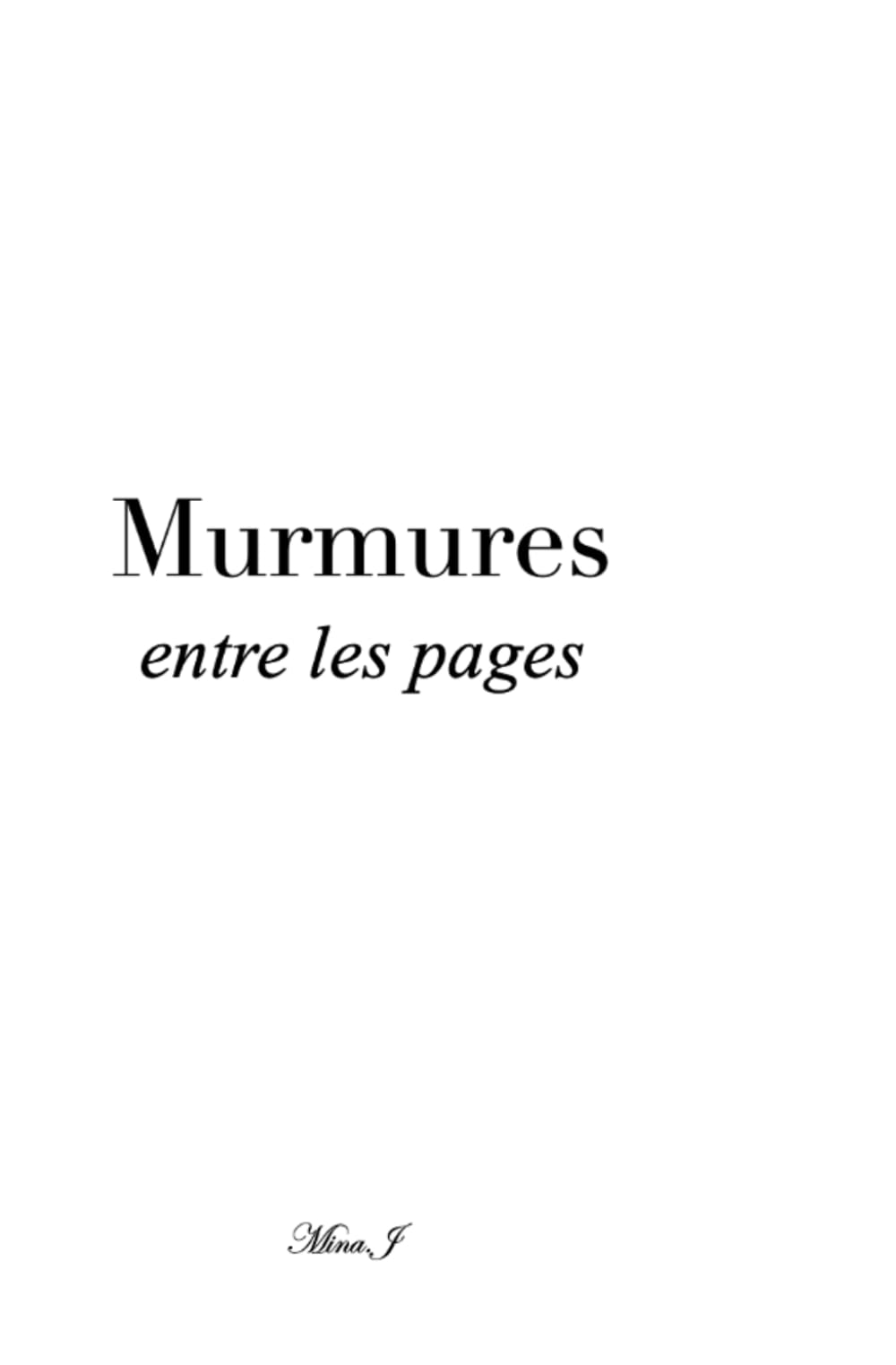 Murmures entre les pages