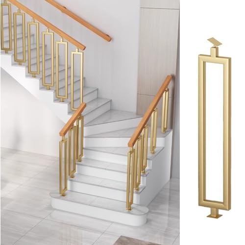 Balaustre rectangular de hierro dorado ajustable para corregir desniveles 2