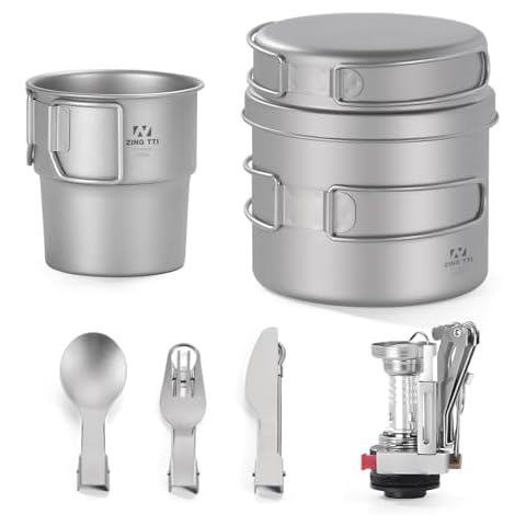 ZING TTI Titanium Camping Cookware Set Cover