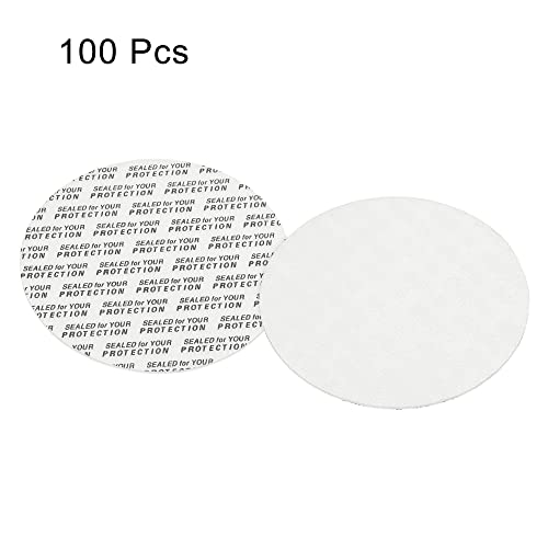 PATIKIL 63mm/2.48" Foam Lid Liner, 100Pack PS Foam Resistant Tamper Pressure Sensitive Seal for Bottle Cap Liners Seals - Image 3