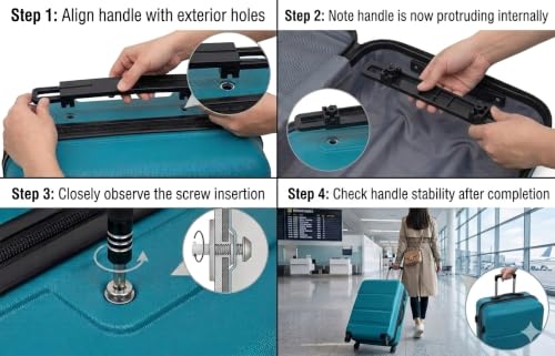 Image of Luggage Wheel,Handle,Lock Only for Replacement and Repair for VIP, Safari, Skybag, Amrican Tourister Suitcases Luggage Part (2 PCS HANDLE BLACK)