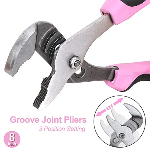 Image of FASTPRO 7-Piece Pink Tool Kit, Household Tool Set for Women
