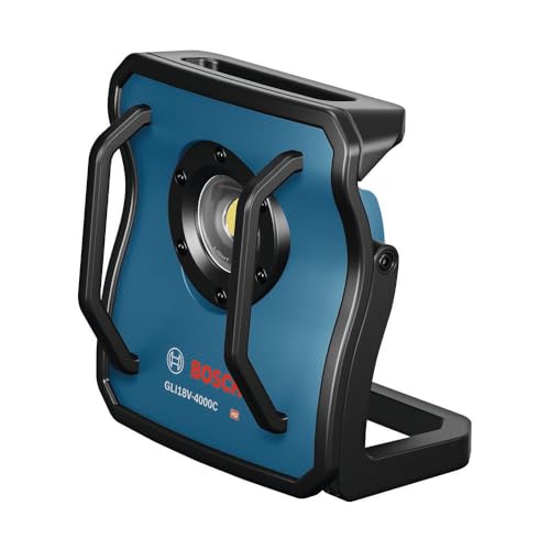 Bosch GLI18V-4000CN 18V Bluetooth LED Floodlight - 4,000 Lumens, Remote Control, Durable Metal Body, Adjustable Brightness & Long Runtime - Perfect for Job Sites & Outdoors (Bare Tool) by Bosch - Used condition - US$112.38