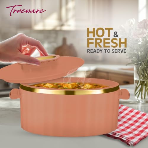 Image of Trueware Celebration Inner Steel Casserole 2900 ML | PU Insulated | BPA Free | Odour Proof | Food Grade| Ideal for Chapatti | Roti | Curd Maker | Thermoware | Hot Pot