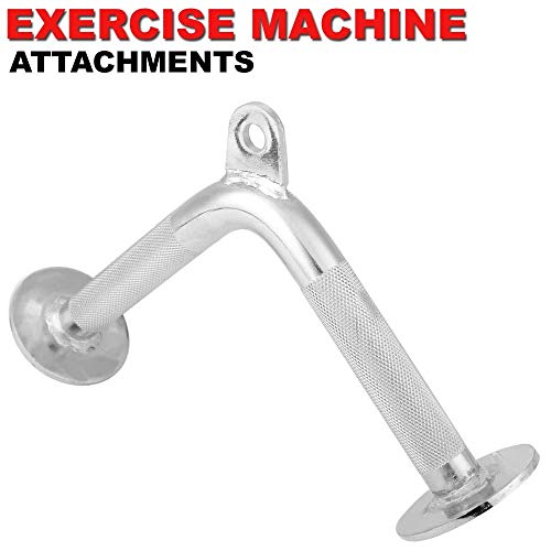 FITNESS MANIAC LAT Machine Accessory Pull Down Metal Tricep Bar Single Handgrip V-Shaped Bar Multi Gym Bodybuilding Weightlifting Strength Training Attachments - Thumbnail 3