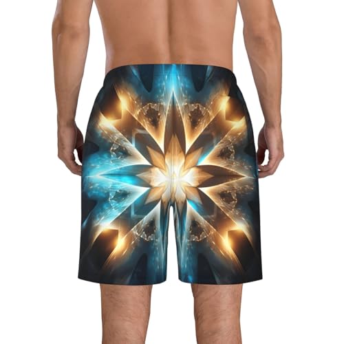 Planet Pattern Print Mens Casual Shorts Drawstring Summer Beach Stretch Shorts Novelty Swimtrunks3