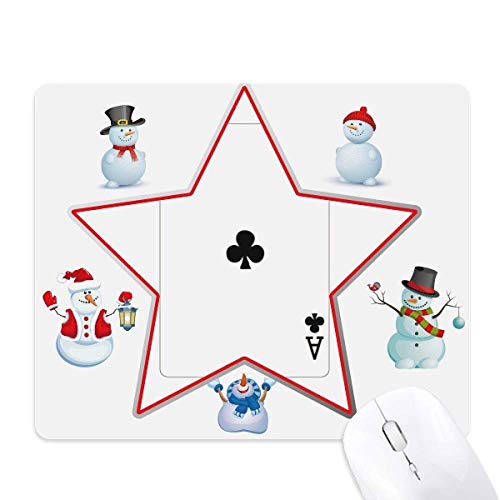 Tapis de souris le bonhomme de neige étoile pour cadeau jeux de cartes