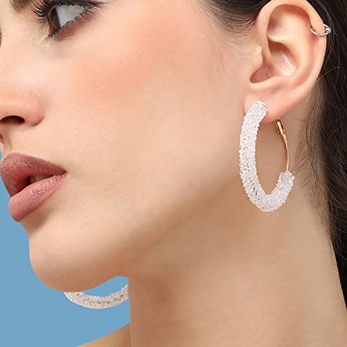 Image of SOHI Hoop Earring For Women and girls, Indo-western Earrings, Fashion Accessories, jewellery for women, Fancy earrings, artificial earrings for ladies