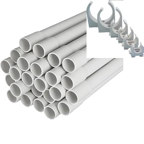 sanos-elektroshop Gewiss VPE-Rohre mit Klemmschellen, M16-M40, 14-74 m, grau (M20-48m)