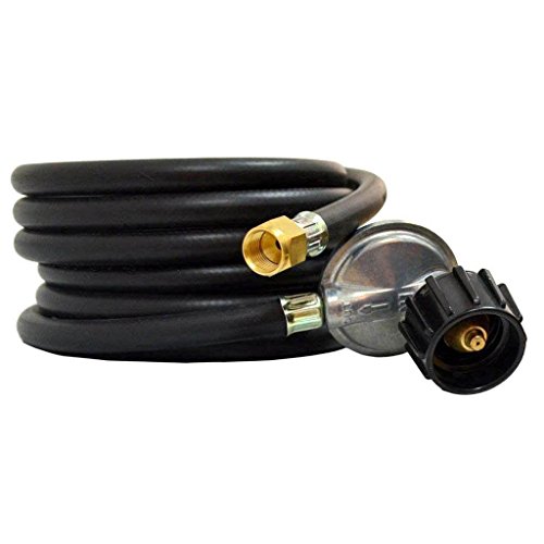 Onlyfire Universal QCC1 Low Pressure Propane Regulator Grill Replacement with 12 ft hose for Most LP Gas Grill, Heater and Fire Pit Table, 3/8