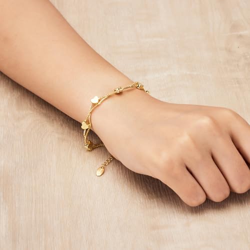 Philip Jones Gold Plated Heart Bracelet - Image 3