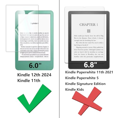 Protector de Pantalla Vidrio Templado Kepuch Pack 2 para Kindle 6" miniatura 2