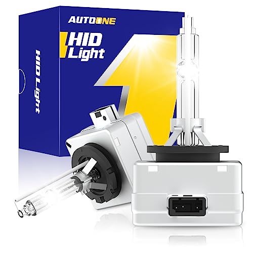 Image of AUTOONE D1S HID Headlight Bulbs, 30000LM 6000K Cool White, 600% Brightness, 66144 66140 85140 85415 Lamps Replacement for Cars, Plug and Play (Pack of 2)
