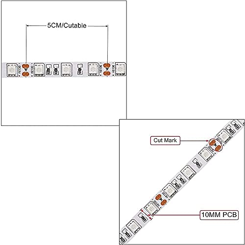 Image of 3 Meter RGB Strip Light with 24 Button Remote Self Adhesive | Complete Strip Light with Kit | RGB Backlit tv Kit| Ceiling Light Strip Multicolor