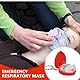 GNHG 4 Stück Beatmungsmaske Erste Hilfe CPR Maske Face Shield Beatmungsmaske Schlüsselanhänger Tragbarkeit Beatmungsbeutel mit Einwegventil Mund zu Mund Beatmung Schutz für Die Notfallrettung(Rot)