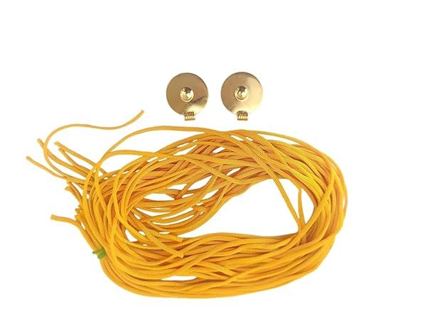 Pack of 2pcs Brass Big Mangal Sutra Plain designed and Yellow Thread(Plained)-image-21