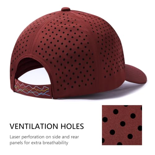 Image of UPF 50+ Performance Water Resistant Baseball Cap Lightweight Breathable Hat Golf Running Boat Hiking for Men Women