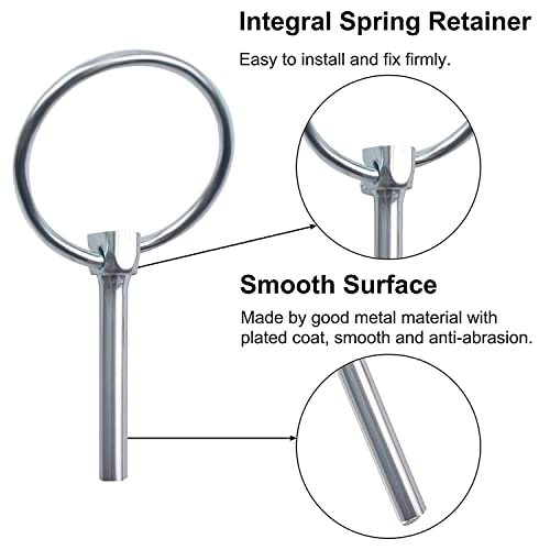 Increway INC-YF40-512-US8 3/16 Inch Lynch Pin, 20 Pcs Carbon Steel Linch Pins thumb #2