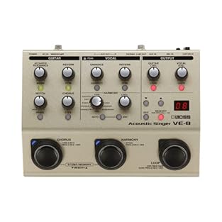 Compact, all-in-one preamp and effects solution for singers who play acoustic guitar The VE-8 provides studio-quality voice and guitar processing plus impressive real-time harmonies and looping in one compact, go-everywhere package. Dial in rich, sop...