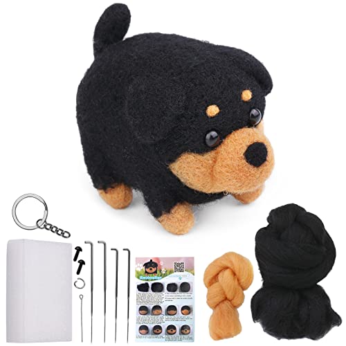 Qmnnma 7N1054 Felting Kit, Animals Needle Felting Set, Diy Wool Felt Materials Set cover