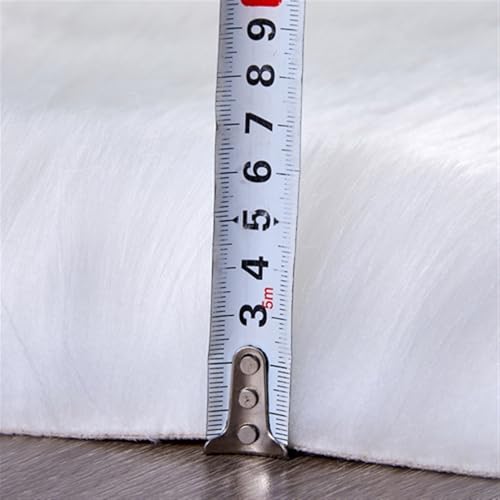 Tapis salon à poils longs blanc pour décoration de la maison