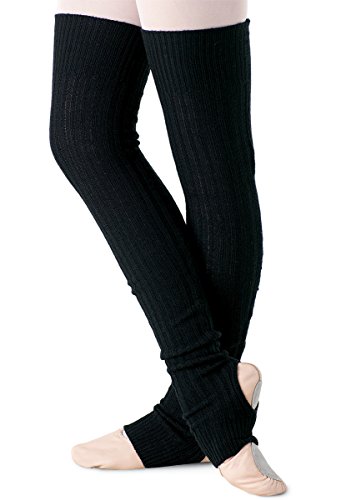 Balera Classic Stirrup Dance Leg Warmers Over-The-Knee Length Black Adlt #TOP7
