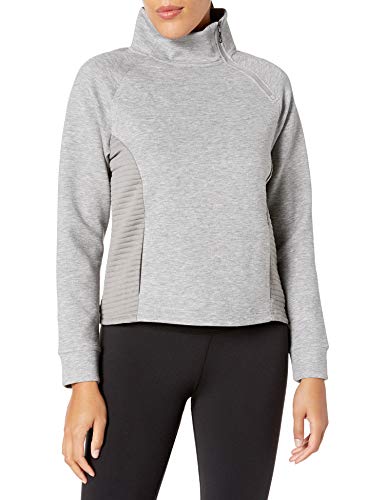 HI-TEC Women's Scuba Double-Knit Mock-Zip Asymmetrical Sweatshirt