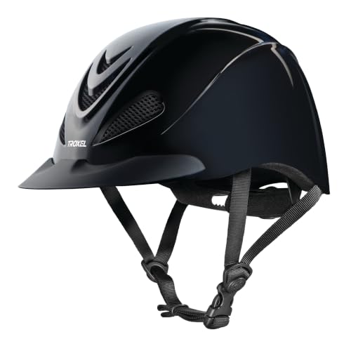 Troxel Liberty Ultralight Horse Riding Helmet, Low-Profile Adjustable Design, Safety Horseback Riding Gear, Large (7-1/4 - 7-1/2), Black