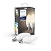 Price comparison product image Philips Hue White Smart Candle Bulb Twin Pack LED [E14 Small Edison Screw] with Bluetooth, Works with Alexa and Google Assistant 60w Equivalent