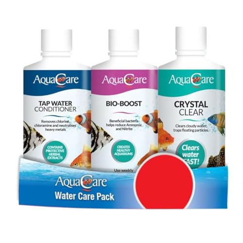 AquaCare Aquarium Water Care Pack - Tap Water Conditioner - Filter Bacteria - Crystal Clear