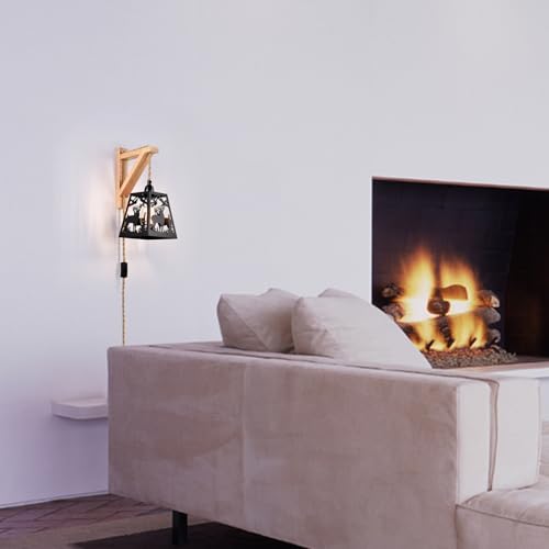 Plug-in-Wall-LightDeer-Matte-Metal-Wood-Shelf-Bracket-Rustic-Wall-SconcesBlack-Farmhouse-Wall-Sconces-Set-of-TwoVintage-Wall-Light-Fixtures-IndoorWall-Lamps-for-BedroomBedsideLiving-Room Plug in Wall LightDeer Matte Metal Wood Shelf Bracket Rustic Wall SconcesBlack Farmhouse Wall Sconces Set of TwoVintage Wall Light Fixtures IndoorWall Lamps for BedroomBedsideLiving Room