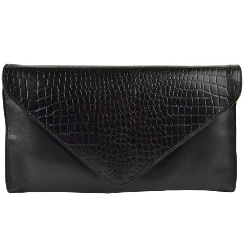 Sac à main en cuir souple grand format noir mode féminine - 3