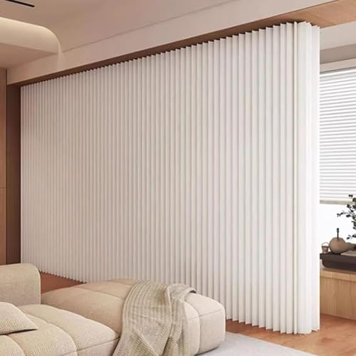 Divisor retráctil de papel, divisor de habitación plegable portátil para el hogar, oficina, sala de estar, dormitorio