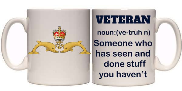 HMS SUBMARINERS Dolphins Submarine Veteran Royal Navy Military Mug (MI20) 11oz & 15oz Mug Submariner (11OZ)