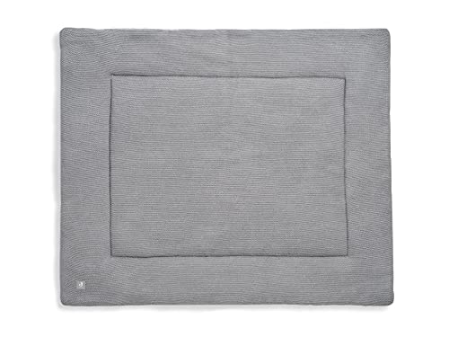 Tapis de parc en tricot Jollein 80x100 cm gris pierre fond de parc bébé