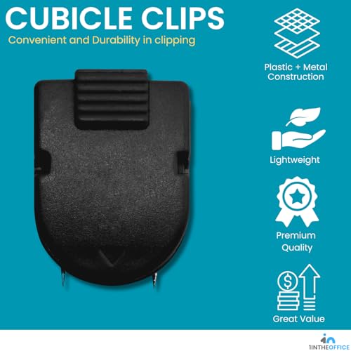 1InTheOffice Clipes de cubo para paredes de tecido, clipes de parede de painel de tecido, clipes de
