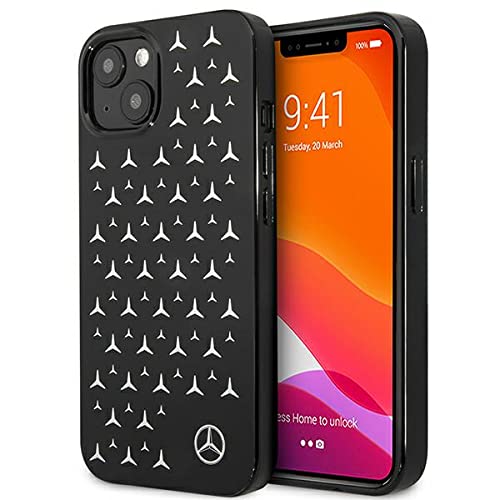 Mercedes MEHCP13SESPBK Coque de Protection pour iPhone 13 Mini 5,4" Noir Motif étoiles