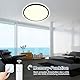 ONDTA LED Deckenleuchte Dimmbar 45W, 2700K-6500K 6000LM Deckenlampe Schwarz mit Fernbedienung, IP44 Küchenlampe Badezimmer Lampe, Ultra Dünn LED Panel für Küchen Wohnzimmer,Schwarz Rund Ø57 CM