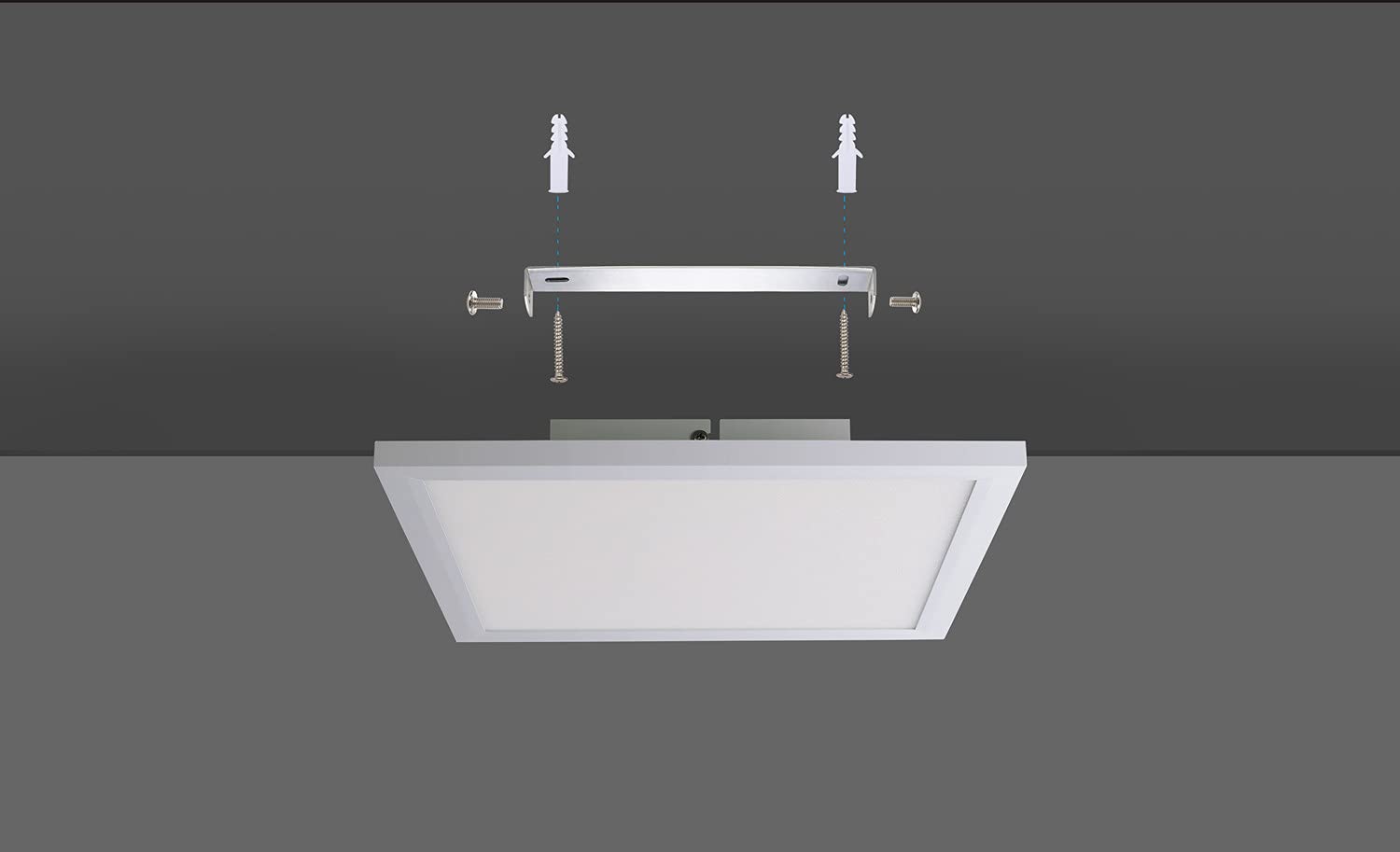 IMPTS LED Panel Deckenleuchte 60x30cm Dimmbar LED Deckenlampe flach mit Fernbedienung 3000K-6500K Warmweiß Naturweiß Kaltweiß 30W Lampe für Büro Schlafzimmer Esszimmer Flur Hotel