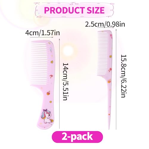 Set de 2 Peines Rosados para Niñas y Mujeres miniatura 2