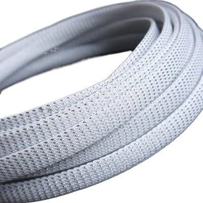 wire loom Fundas Para Cables, 3/4/6/8/10/12/16/18/20/25/30mm, De Color Blanco Y Plateado, PET, 3 Cables Densos De Piel De Serpiente, Malla De Alambre De Nailon, Envoltura En Espiral wire loom tubing (