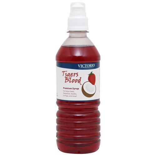 VICTORIO 16-Ounce Shaved Ice/Snow Cone Syrup, Tiger's Blood